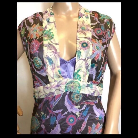 VINTAGE DIANE VON FURSTENBERG ORIBEL SILK DRESS S - Picture 2 of 9